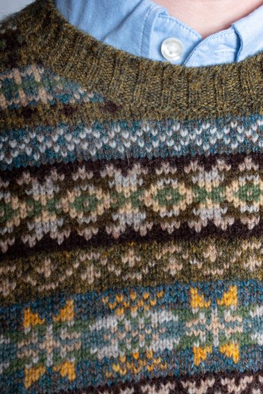 Jamieson's Fair Isle Jumper — Olive