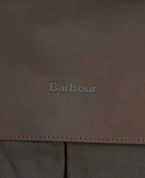 Barbour Wax/Leather Briefcase — Olive