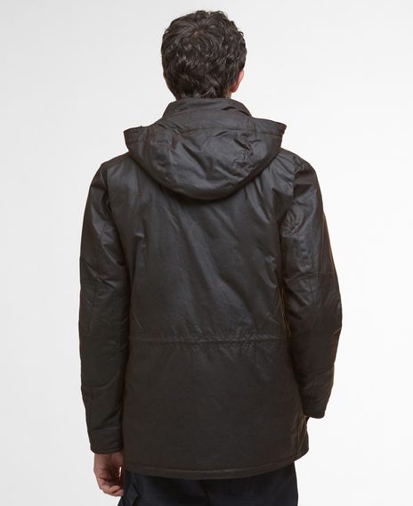 Barbour Winter Sapper Wax Jacket — Dark Brown