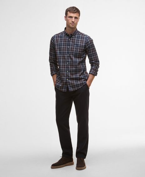 Barbour Wetheram Tailored Long-Sleeved Shirt — Midnight Oak Tartan