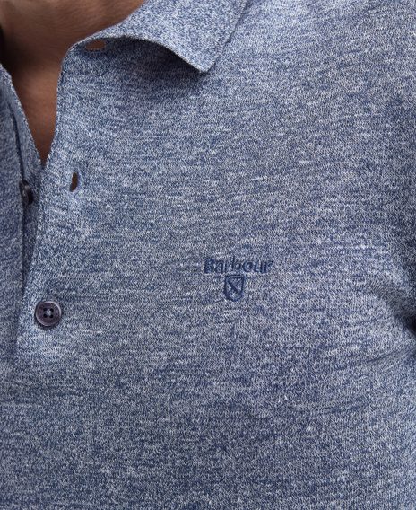 Barbour Buston Knitted Polo Shirt — Chambray