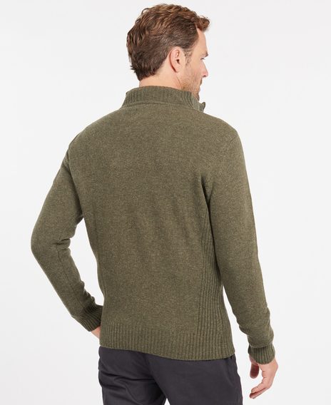 Barbour Nelson Essential Half Zip Sweatshirt — Seaweed