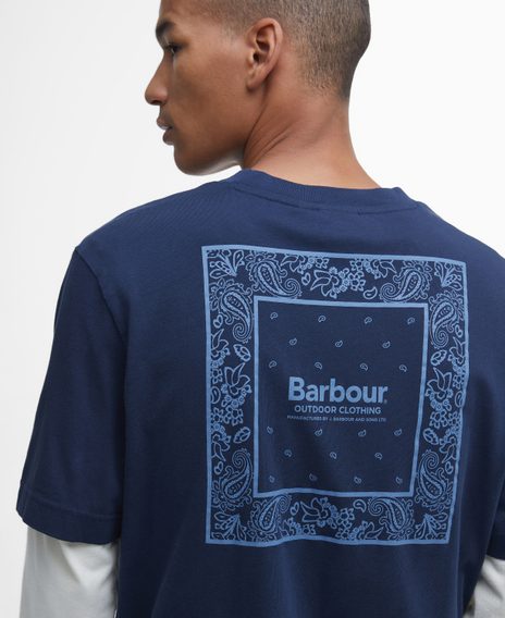 Barbour Thornley Relaxed Graphic T-Shirt — Classic Navy
