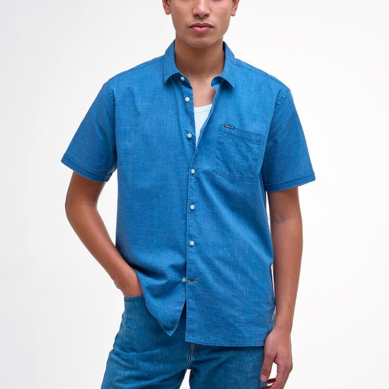Barbour Pigment Dye Slub Short-Sleeved Shirt