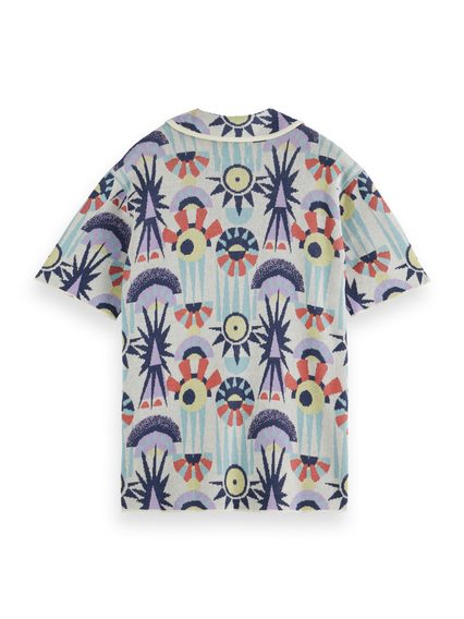 Scotch & Soda — Jacquard Knit Short-Sleeved Shirt