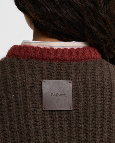 Barbour Ashfort Patchwork Crew Neck Jumper