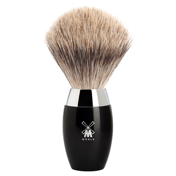 Mühle KOSMO Shaving Brush (Fine Badger, Black Resin)