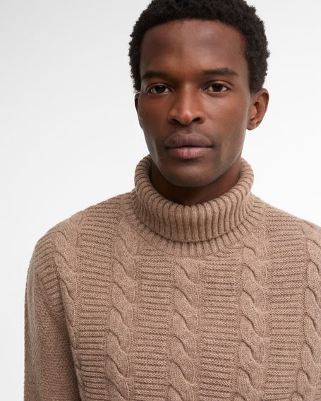 Barbour Staplecross Rollneck Sweater — Stone