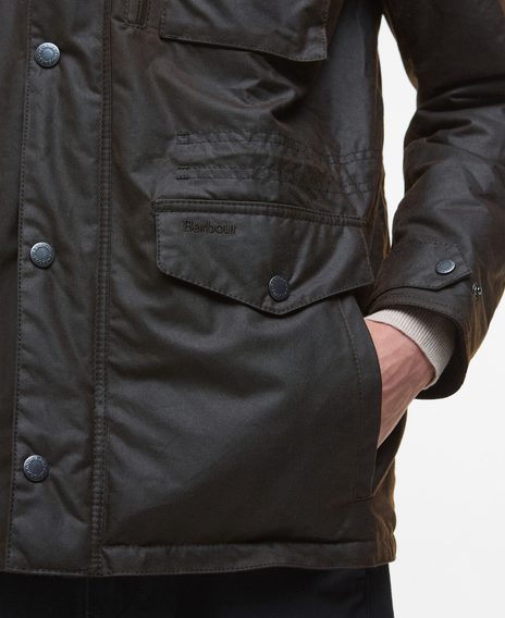 Barbour Winter Sapper Wax Jacket — Dark Brown
