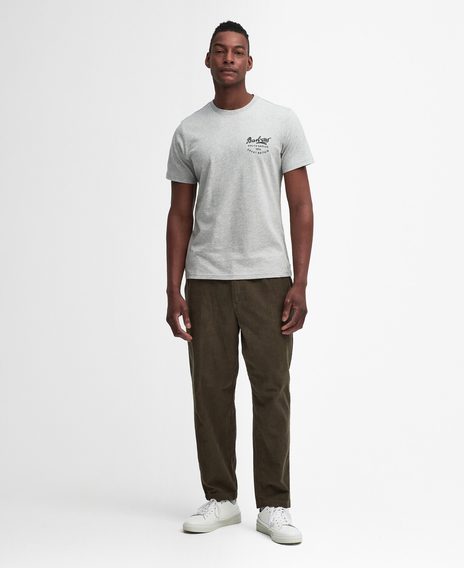 Barbour Script Graphic T-Shirt — Grey Marl
