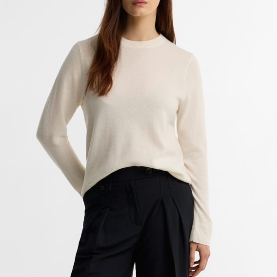 Barbour Penwood Cashmere Knitted Jumper — Cream