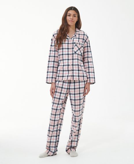 Barbour Ellery Pyjama Set — Pink/Navy Tartan