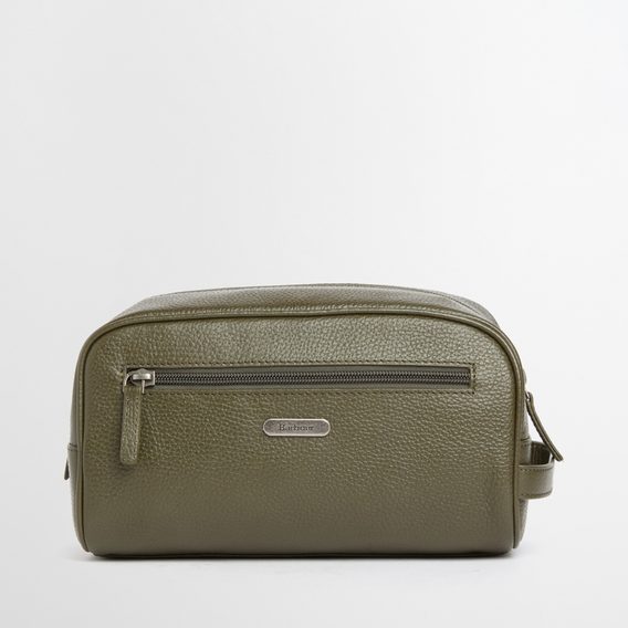Barbour Brunton Leather Washbag