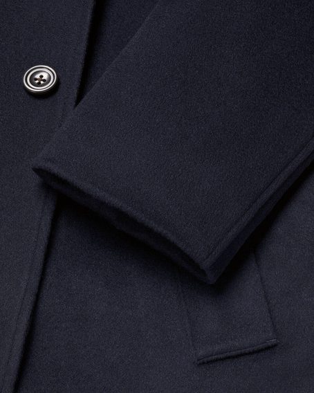 Charles Tyrwhitt Pure Wool Funnel Neck Overcoat