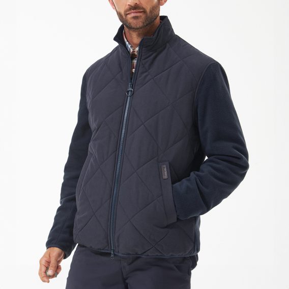 Barbour Hybrid Fleece Jacket — Navy