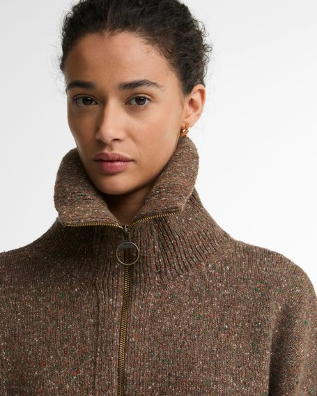 Barbour Lavensdale Half Zip Fleck Yarn Jumper