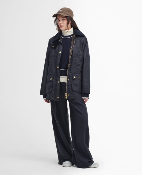 Barbour Modern Beadnell Waxed Jacket — Navy
