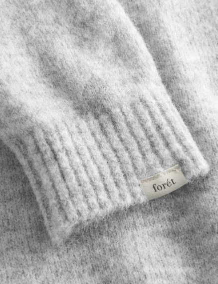 forét Alpine Knit — Light Grey Melange