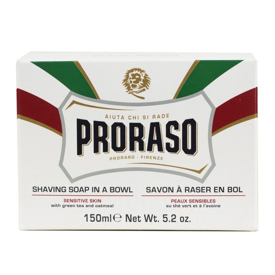 Mydlo na holenie Proraso White pre citlivú pokožku - zelený čaj (150 ml)