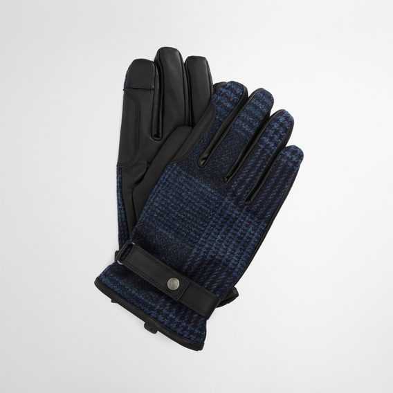 Barbour Deveron Tweed Waterproof Gloves — Navy