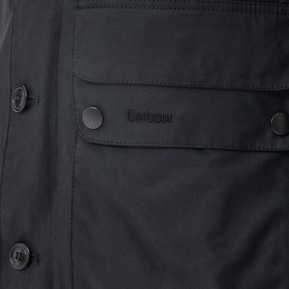 Barbour Game Parka Wax Jacket — Black