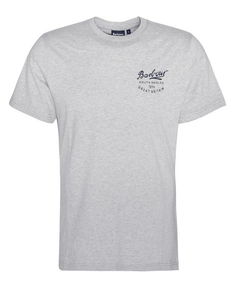 Barbour Script Graphic T-Shirt — Grey Marl