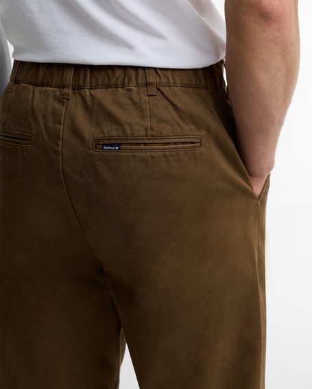Barbour Yorklane Twill Trousers — Dark Sand
