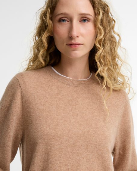 Barbour Penwood Cashmere Knitted Jumper — Beige