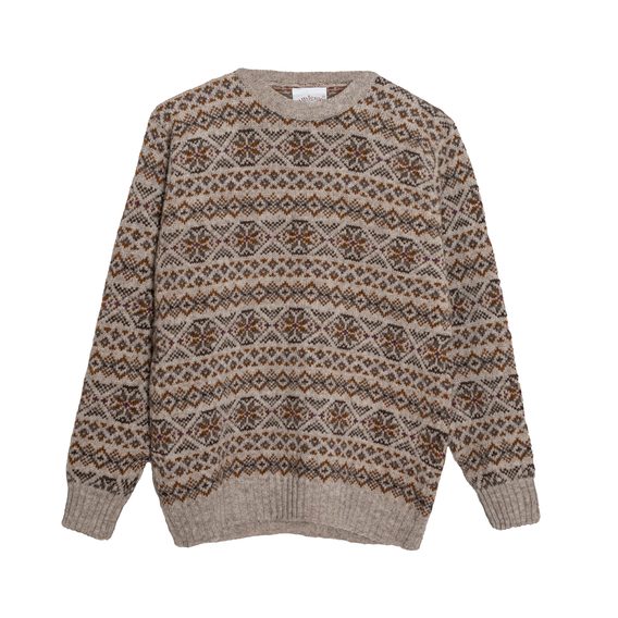 Jamieson's Fair Isle Jumper — Stone