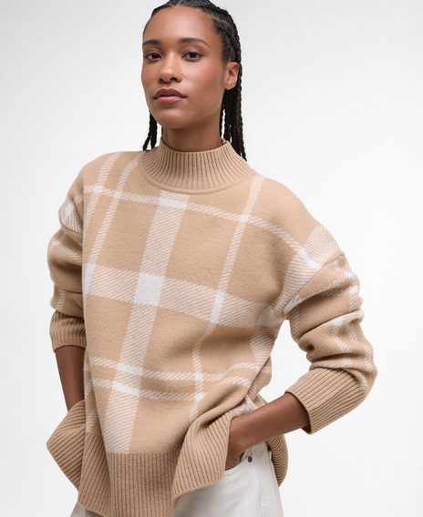 Barbour Harriet Tartan High-Neck Jumper