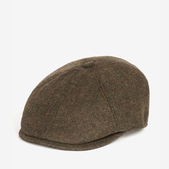 Barbour Claymore Bakerboy Hat — Olive Twill