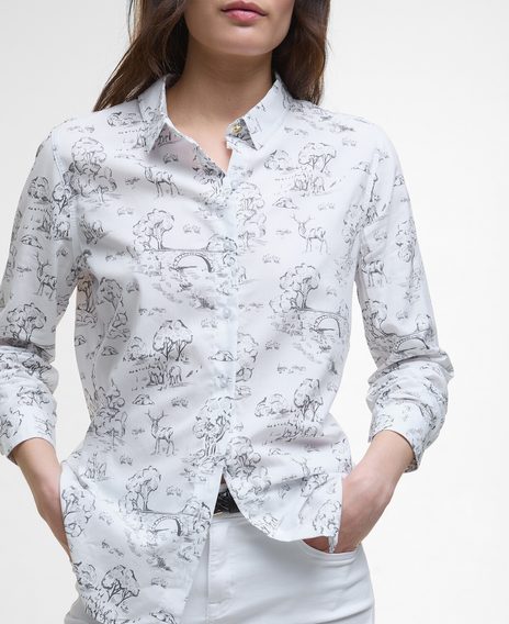 Barbour Safari Relaxed Long-Sleeved Shirt — Woodland Print