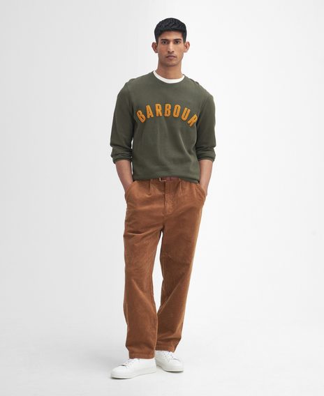 Barbour Stretch Cord Relaxed Trousers — Dark Honey