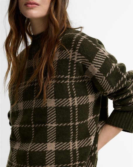 Barbour Delilah Tartan Wool Jumper