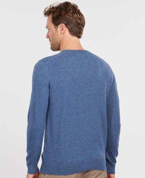 Barbour Essential Lambswool Crew Neck Sweatshirt — Denim Marl