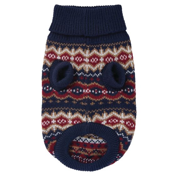 Barbour Case Fair Isle Dog Jumper — Cranberry