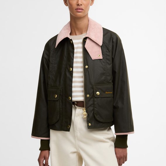 Barbour Cropped Beadnell Waxed Jacket