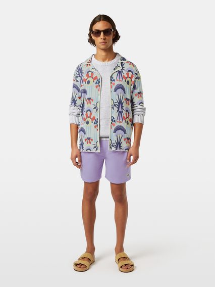 Scotch & Soda — Jacquard Knit Short-Sleeved Shirt