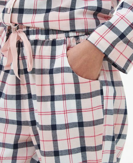 Barbour Ellery Pyjama Set — Pink/Navy Tartan