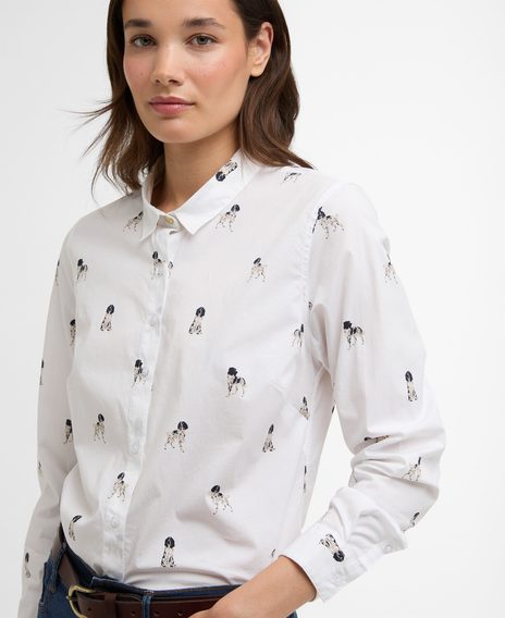 Barbour Brambles Tailored Long-Sleeved Shirt — Dog Print