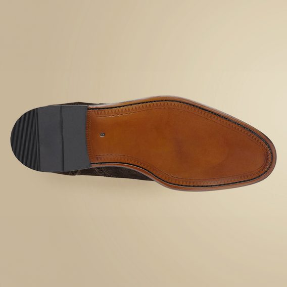 Bazár: Charles Tyrwhitt Leather Oxford Brogue Shoes — Dark Chocolate (10 / 44,5)