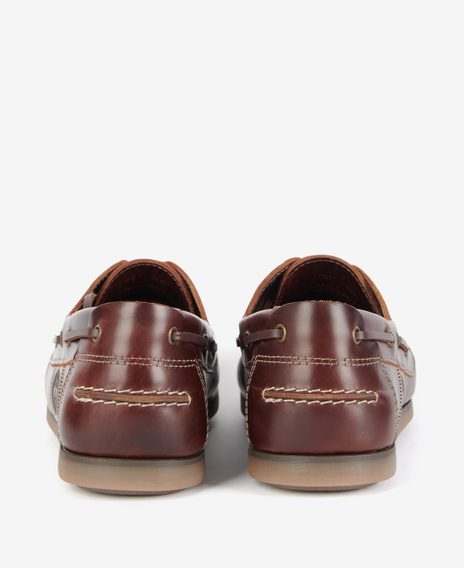 Barbour Wake Boat Shoes — Coffee Brown