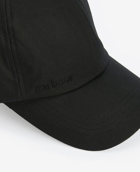 Barbour Waxed Sports Cap — Classic Black