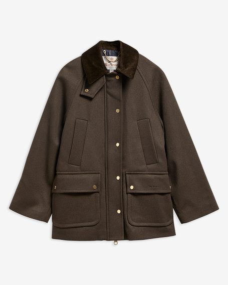 Barbour Women's Bedale Wool Coat — Olive