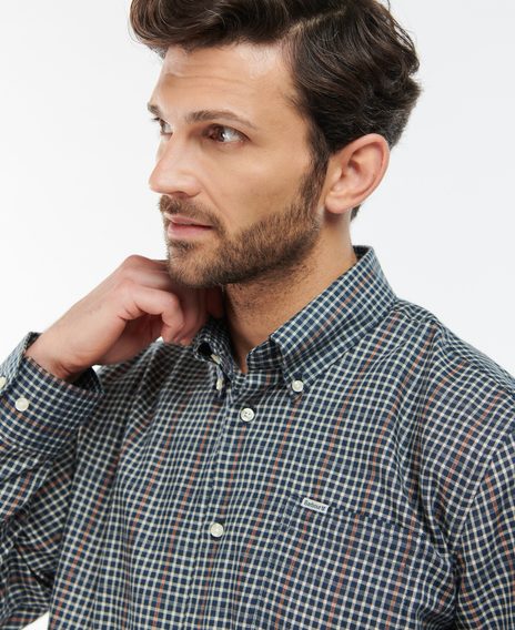 Barbour Henderson Thermo Weave Shirt — Navy