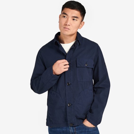 Odolná bavlnená bunda Barbour International McQueen Terrance Chore - Navy