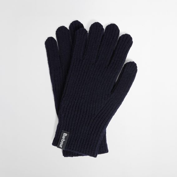 Barbour Danforth Knitted Gloves — Navy