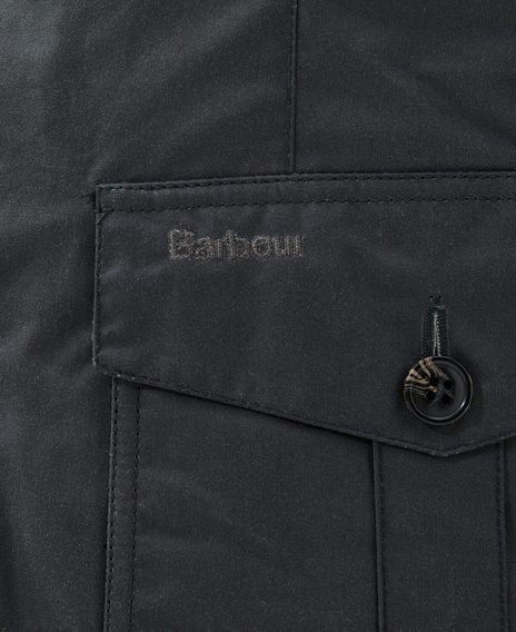 Barbour Winter Lutz Wax Jacket — Grey