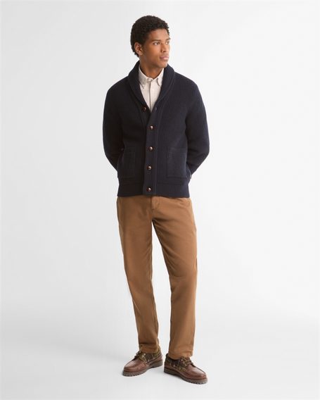 Barbour Hartland Shawl Neck Cardigan — Navy