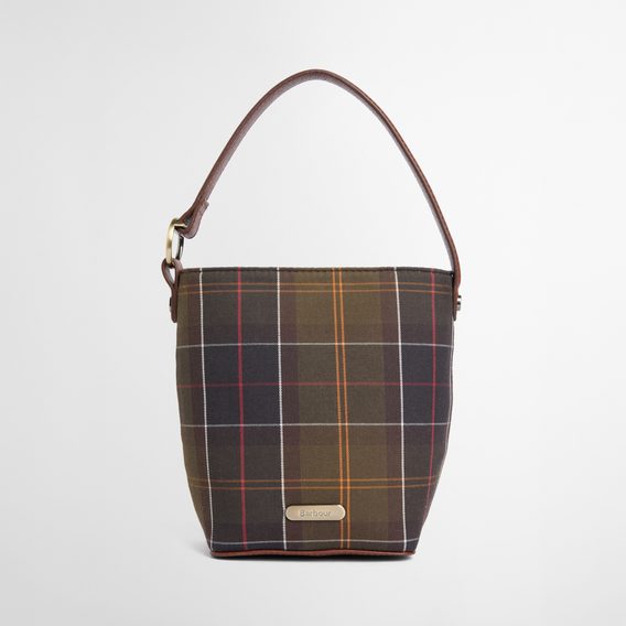 Barbour Cedar Mini Tartan Bucket Bag